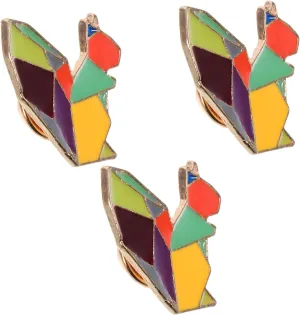 BESPORTBLE 3pcs Cute Cartoon Squirrel Enamel Brooch Pins Handmade Pin Badges for Clothing Bags Backpacks Jackets Hats Unique Accessory for Women