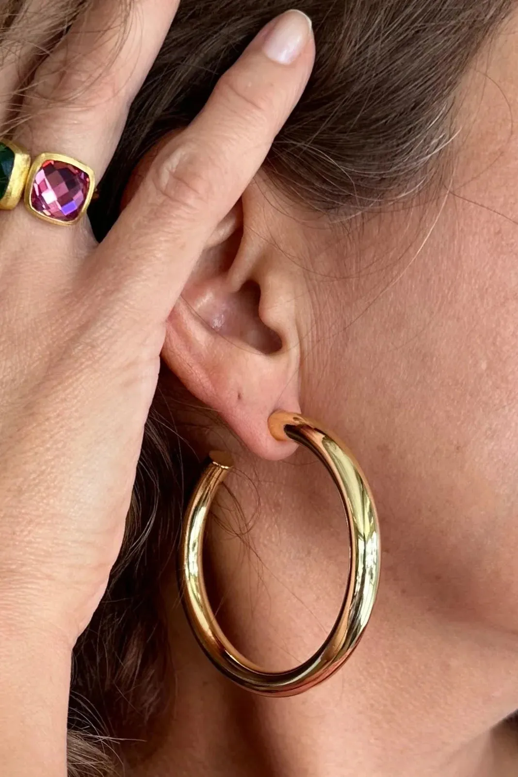 Betty Carre Tokyo Hoop Earrings - Gold