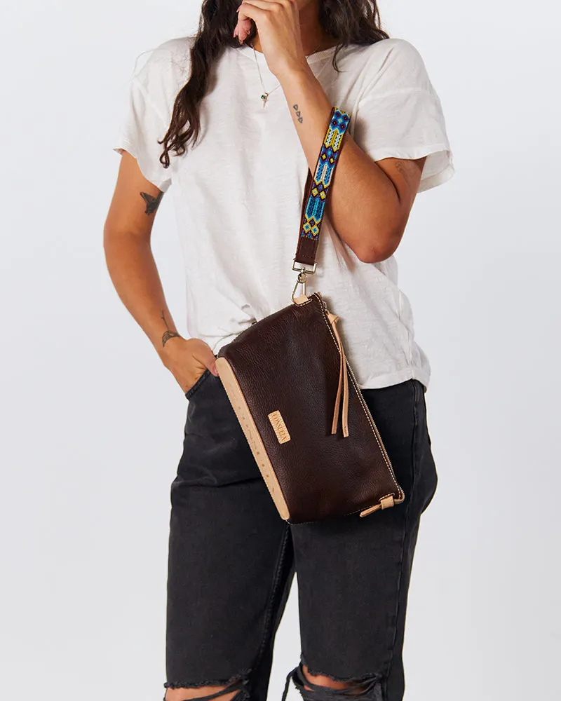 Blueberry Leather Wristlet Strap