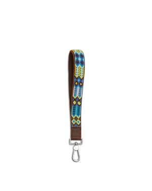 Blueberry Leather Wristlet Strap