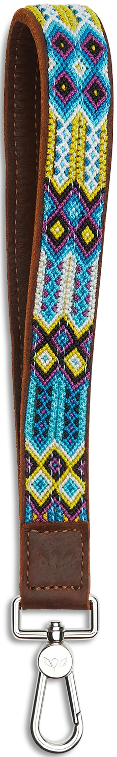 Blueberry Leather Wristlet Strap