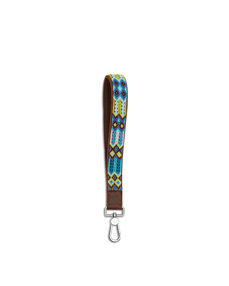 Blueberry Leather Wristlet Strap