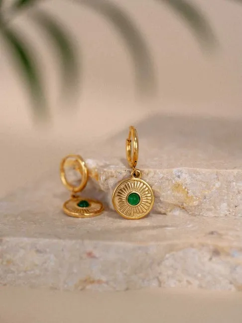 Boheme Emerald Hoops