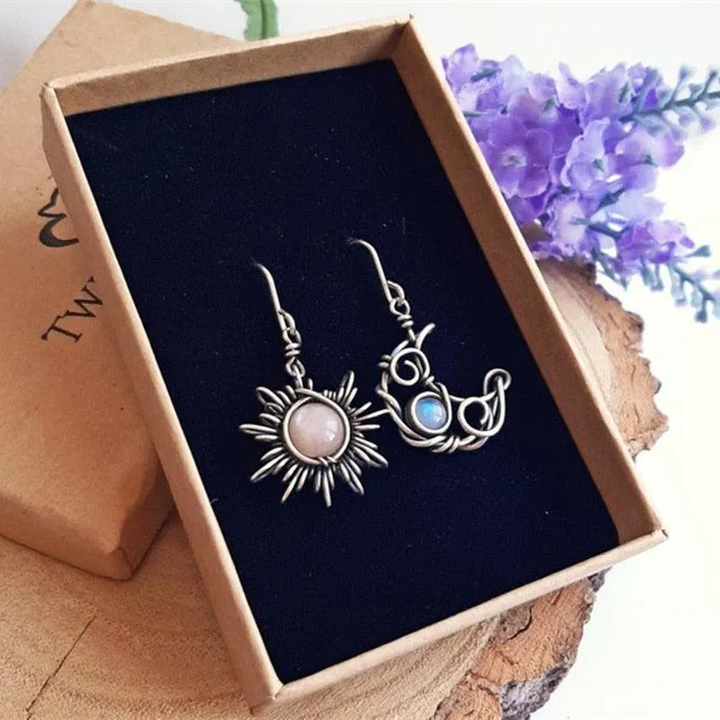 Bohemia Sun And Moon Earrings