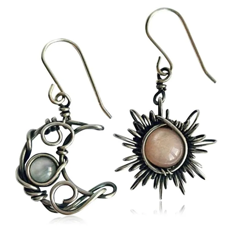 Bohemia Sun And Moon Earrings