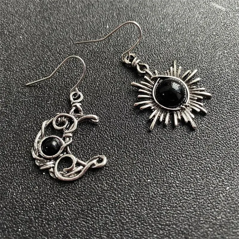 Bohemia Sun And Moon Earrings
