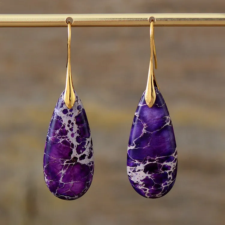 Bohemian Emperor Water Drop Stone  - The Nevermore Boho Earrings for Women