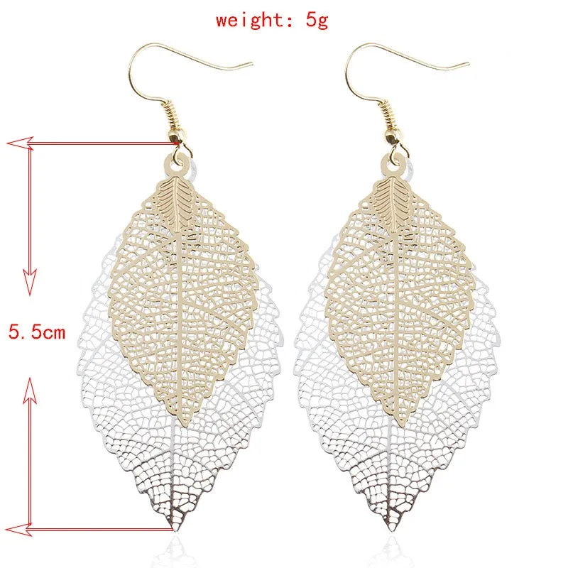 Bohemian Leaves Dangle Earrings