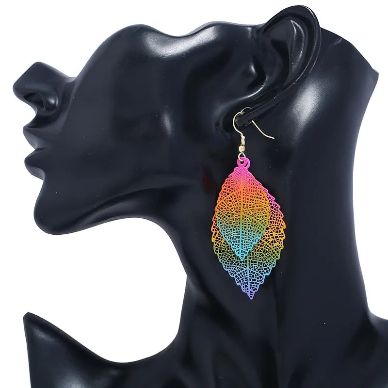 Bohemian Leaves Dangle Earrings