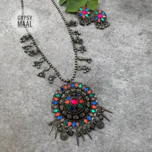 Bohemian Round Necklace & Earrings