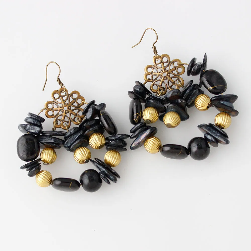 Bohemian style handmade beaded colorful Earrings