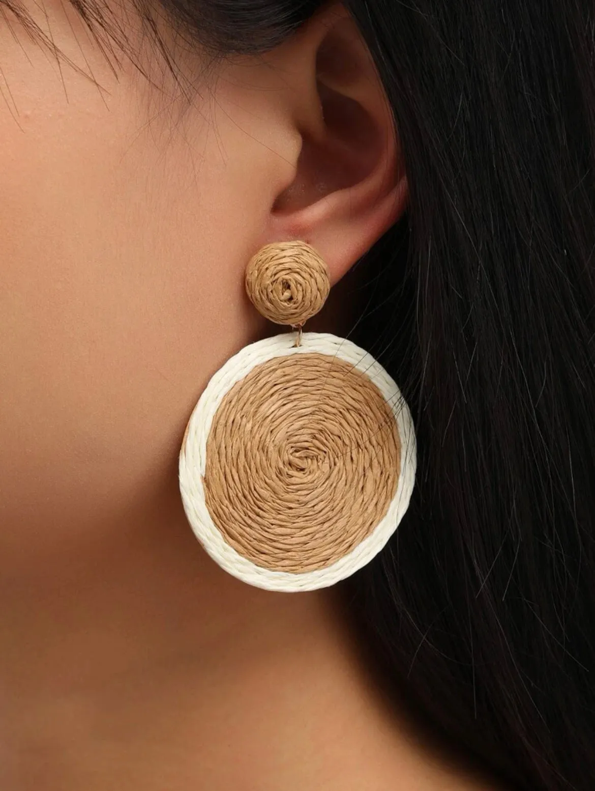 Boho Rattan Earrings
