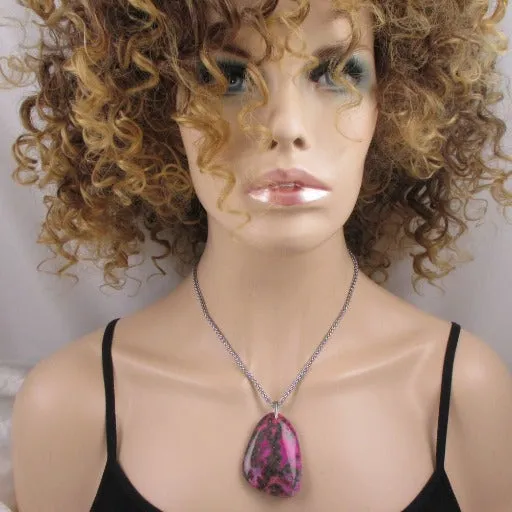 Bold Purple Gemstone Pendant Necklace