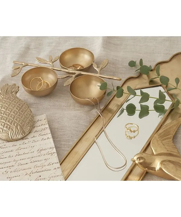 Brass Leaf 3-Row Bowl M35-2691 [Expected to arrive at the end of March].