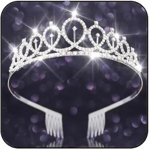 Brishow Birthday Tiara Silver Rhinestone Crown Princess Tiaras Crown Bridal Hair Accessories for Women