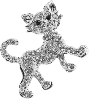 Brooch Pin Rhinestone Lapel Pin for Women Vintage Animal Decor Sparkling Charm Accessory for Dress and Coat