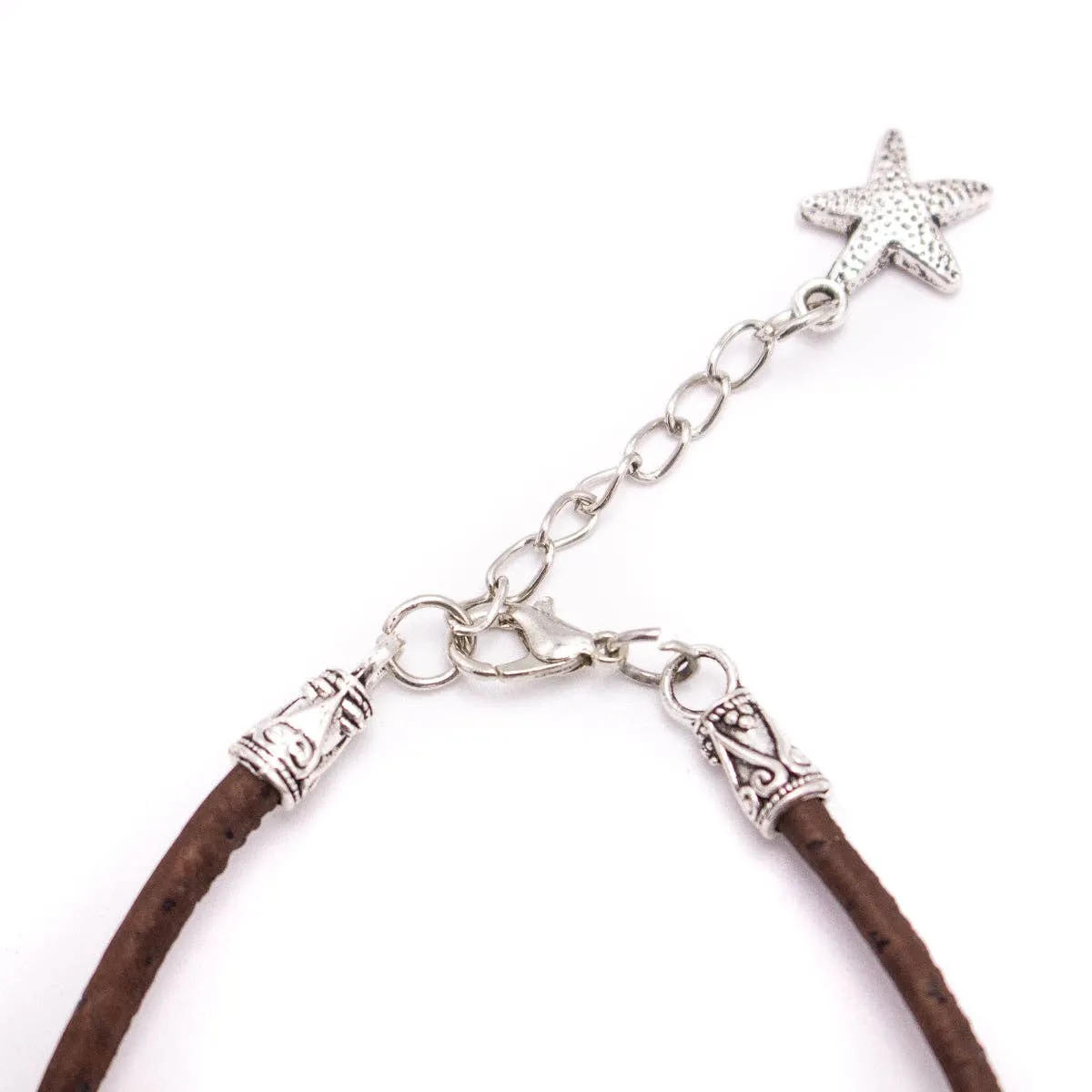 Brown cork cord Handmade bracelet BR-02-B-10
