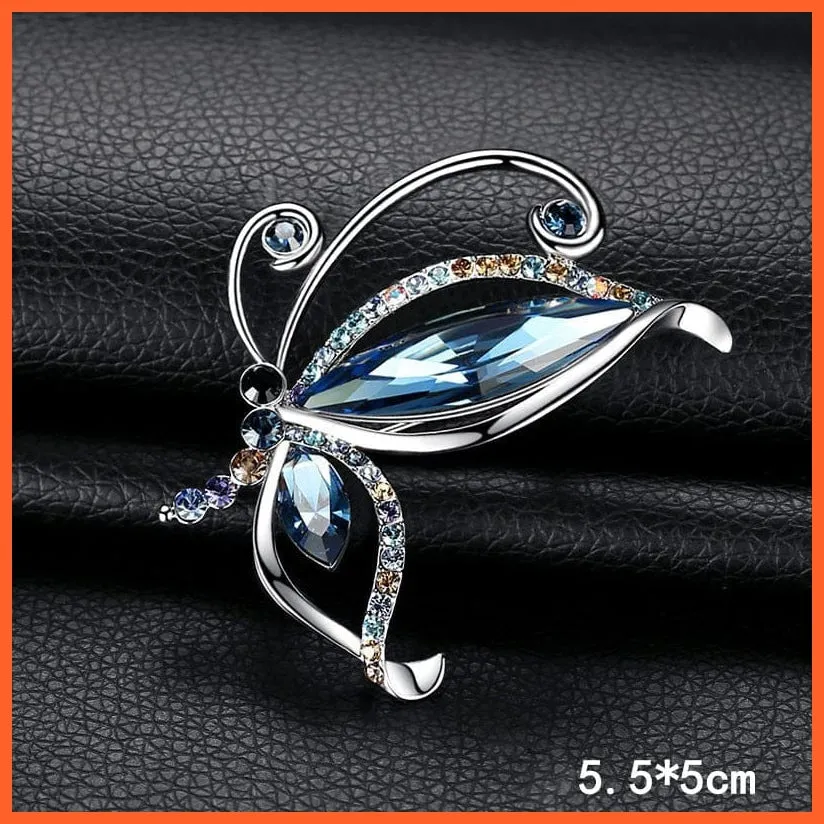 Butterfly Brooches For Women | Charm Pearl Gold Color Brooch Pins