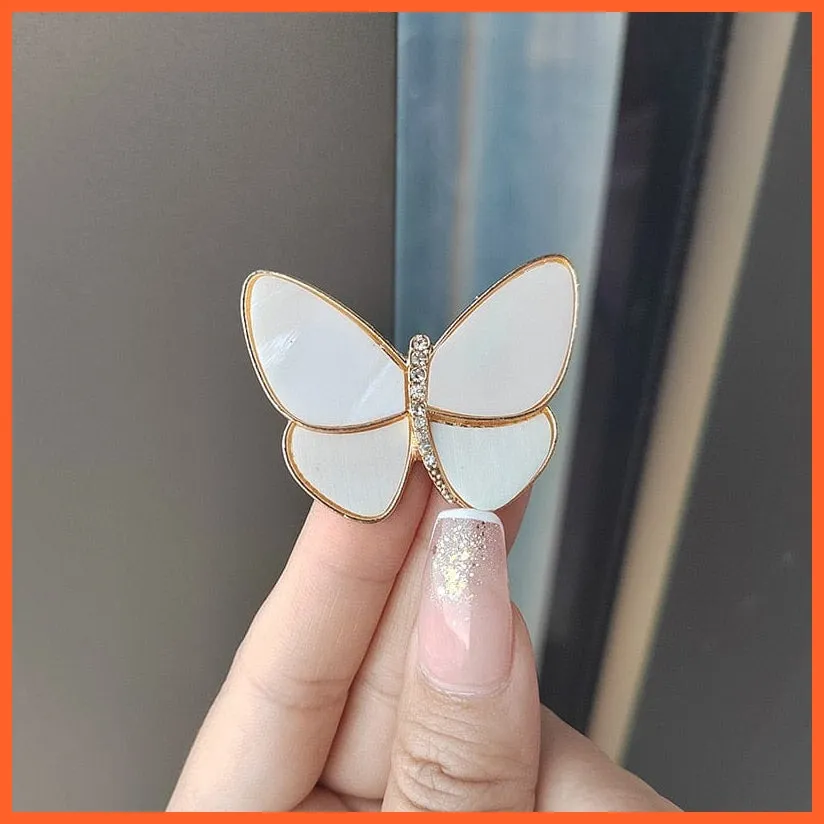 Butterfly Brooches For Women | Charm Pearl Gold Color Brooch Pins
