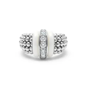 Ceramic Caviar Diamond Ring