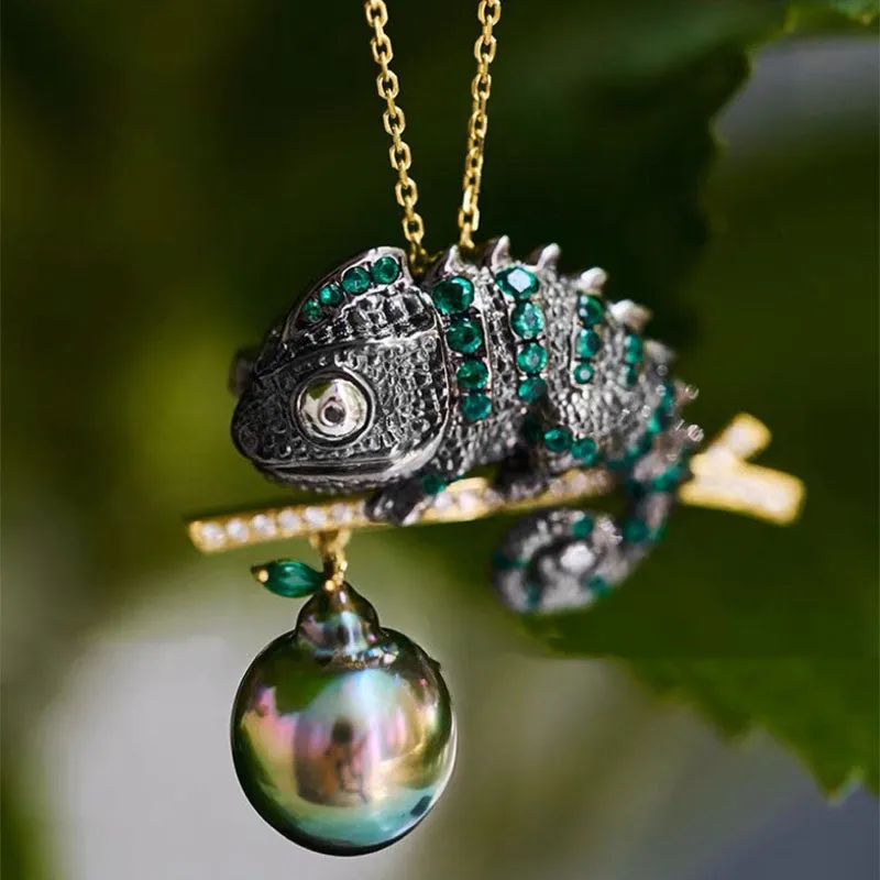 Chameleon Tahitian Pearl Pendant