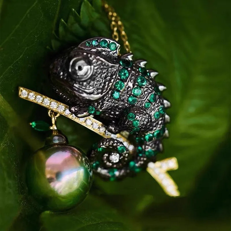 Chameleon Tahitian Pearl Pendant