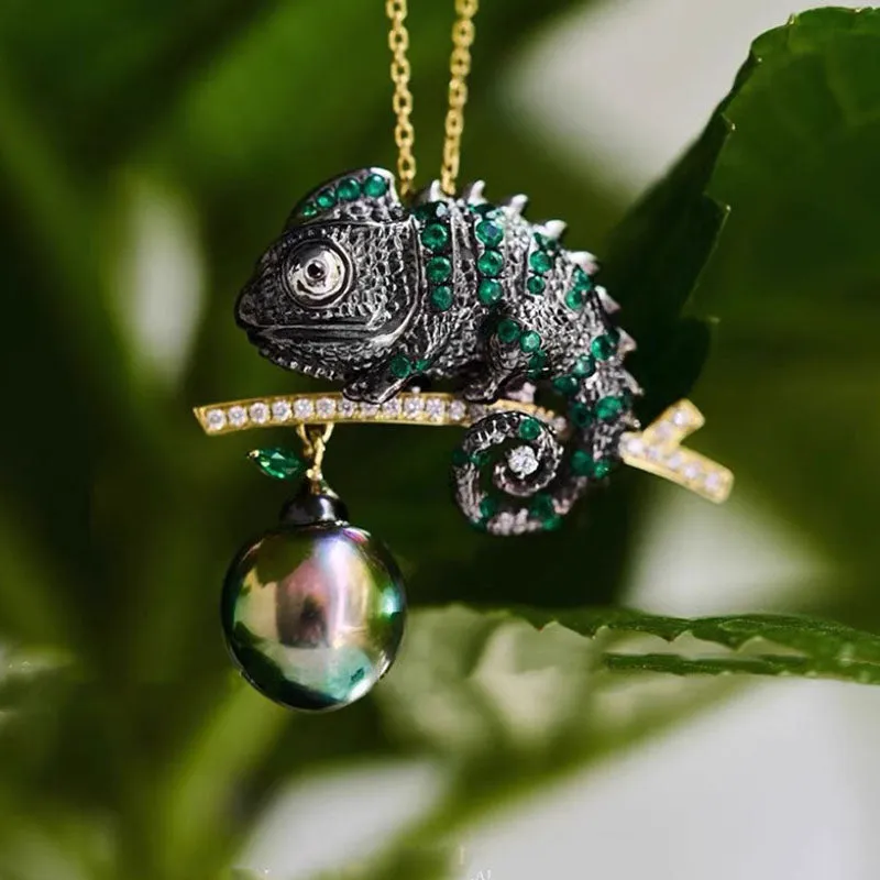 Chameleon Tahitian Pearl Pendant