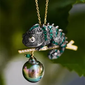 Chameleon Tahitian Pearl Pendant