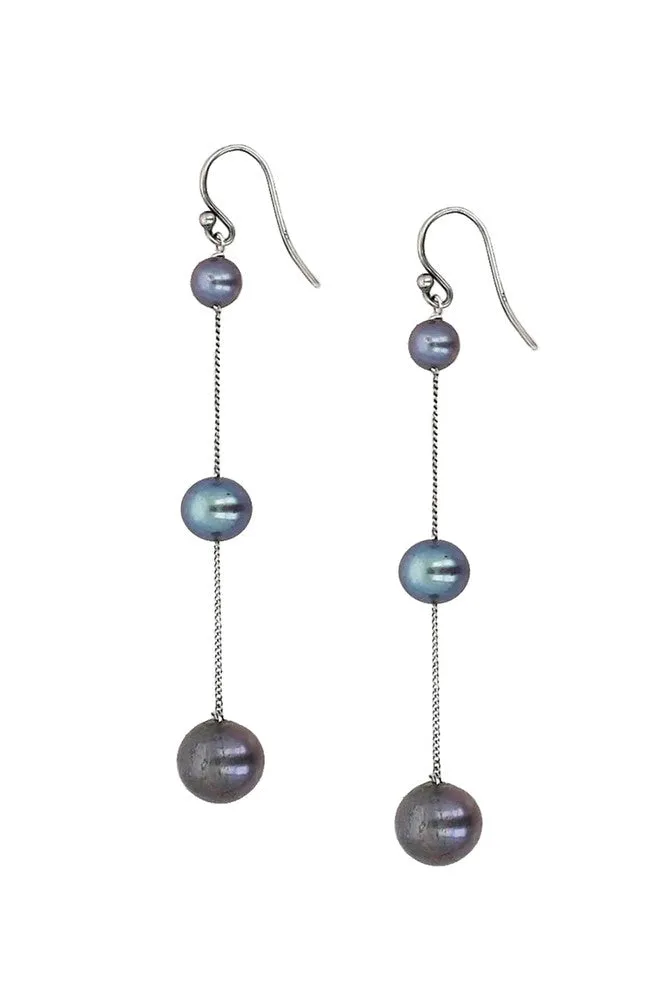 Chan Luu Tiered Floating Pearl Earrings