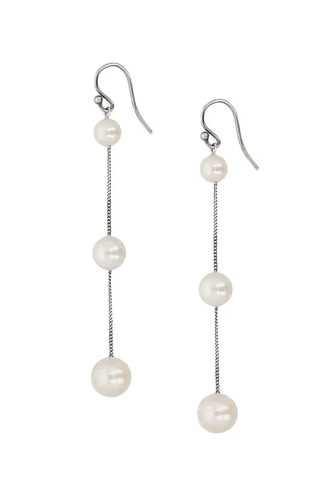 Chan Luu Tiered Floating Pearl Earrings
