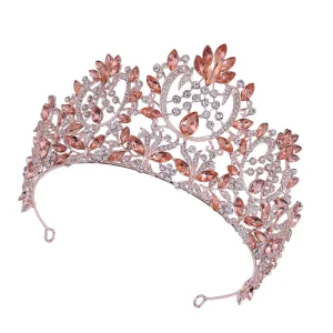 Chic Bride Crown Vintage Alloy Rhinestone Inlaid Headpiece Wedding Headdress Prom Queen Tiara