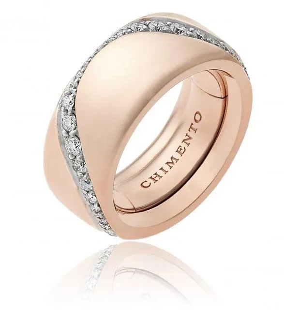 Chimento Forever Essenza 18ct Rose Gold Diamond Adjustable Size-Fit Ring