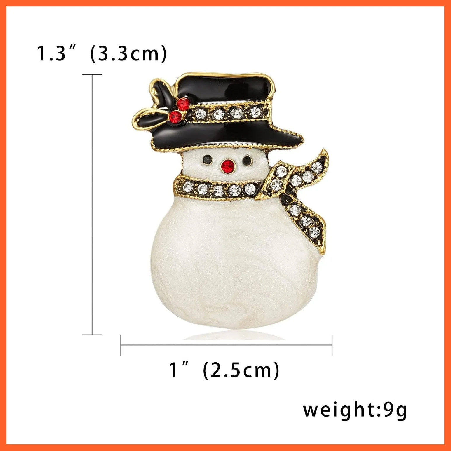 Christmas Enamel Snowman Hats Brooch Pins | Christmas Gifts