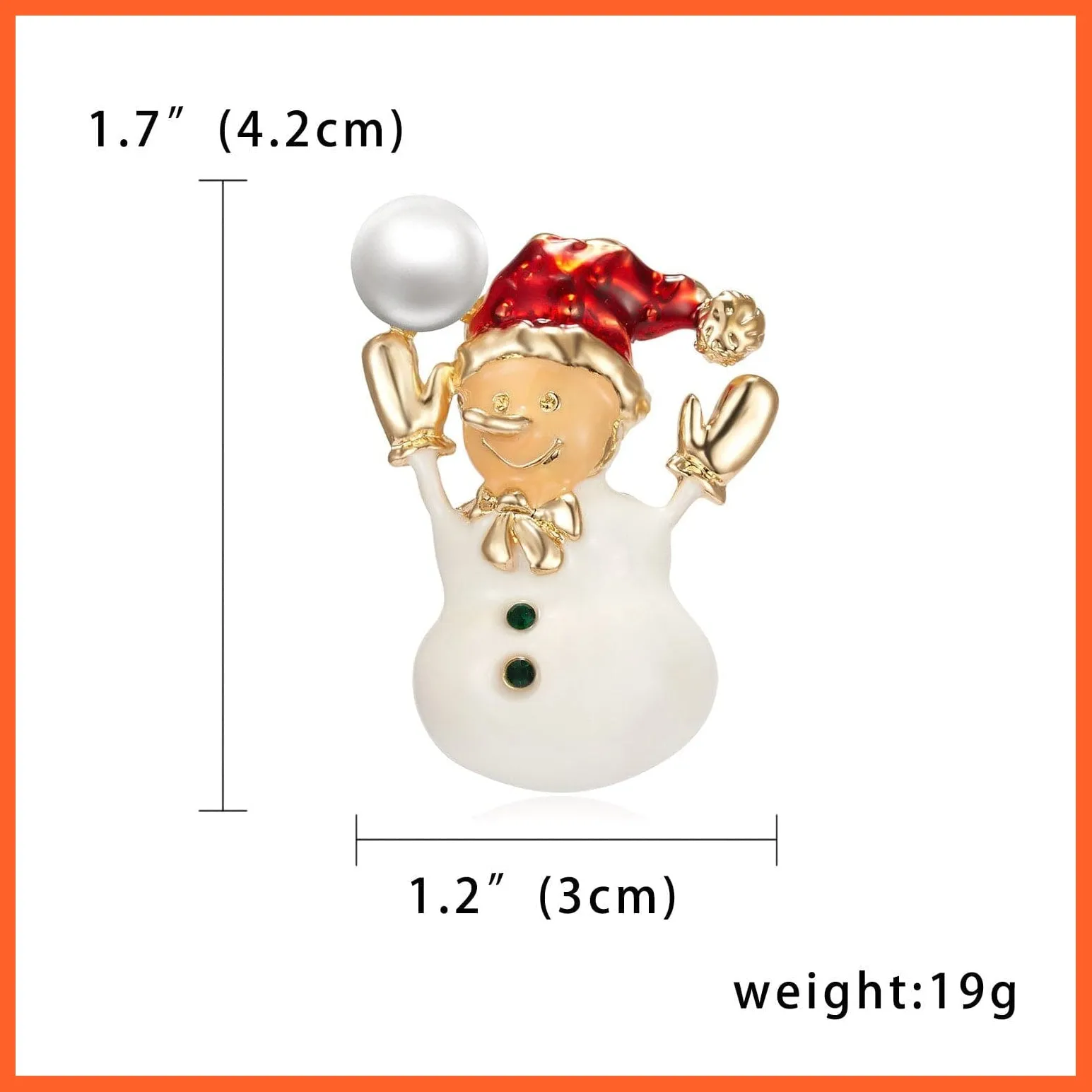 Christmas Enamel Snowman Hats Brooch Pins | Christmas Gifts