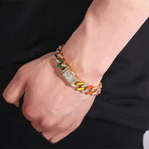 Colorful Jewelry Neon Rainbow Miami Hip Hop Cuban Link Chain Women