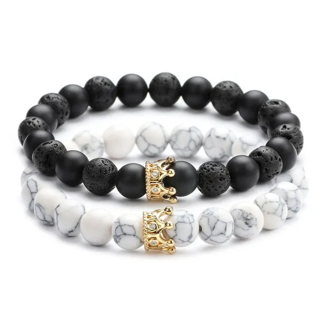 Colorful King and Queen Couples Bracelets