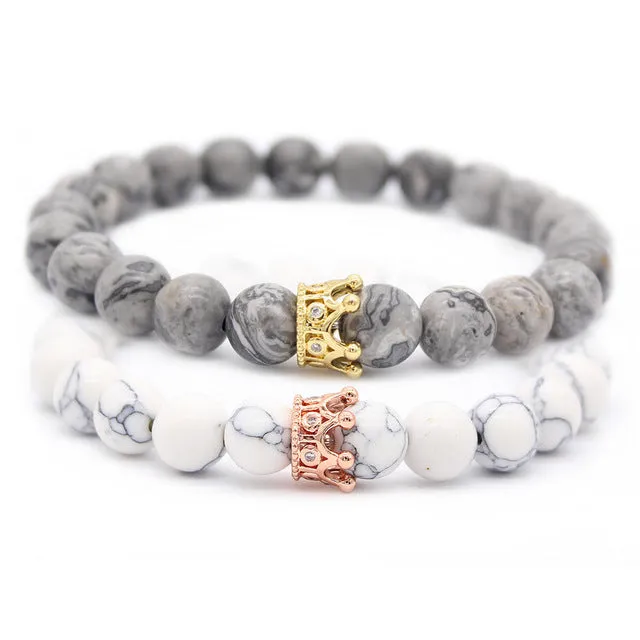 Colorful King and Queen Couples Bracelets