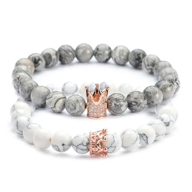 Colorful King and Queen Couples Bracelets