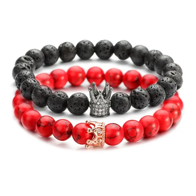 Colorful King and Queen Couples Bracelets