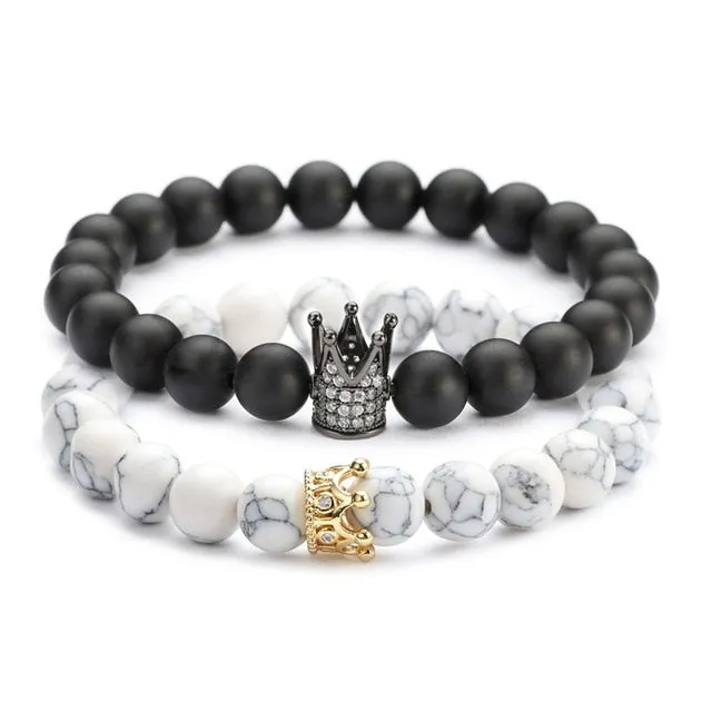 Colorful King and Queen Couples Bracelets