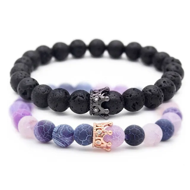 Colorful King and Queen Couples Bracelets