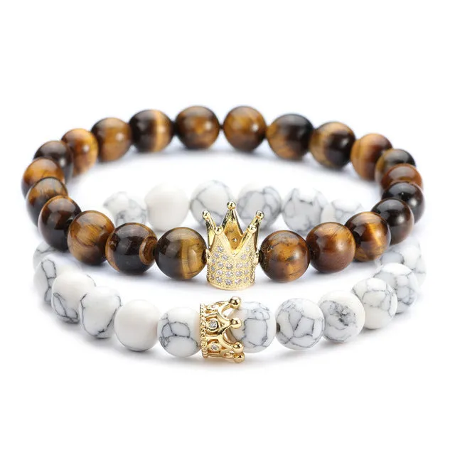 Colorful King and Queen Couples Bracelets