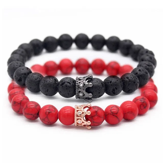 Colorful King and Queen Couples Bracelets
