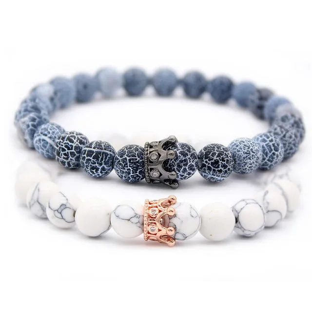 Colorful King and Queen Couples Bracelets