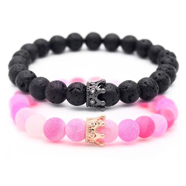Colorful King and Queen Couples Bracelets