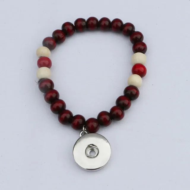 Colorful Wood Beaded Stretch Bracelets