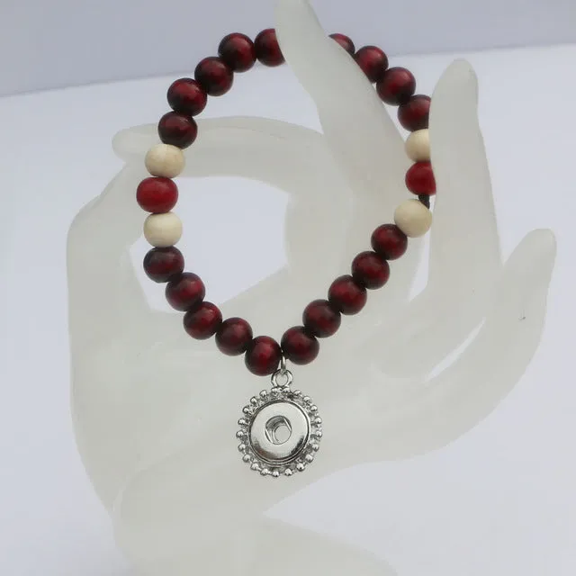 Colorful Wood Beaded Stretch Bracelets