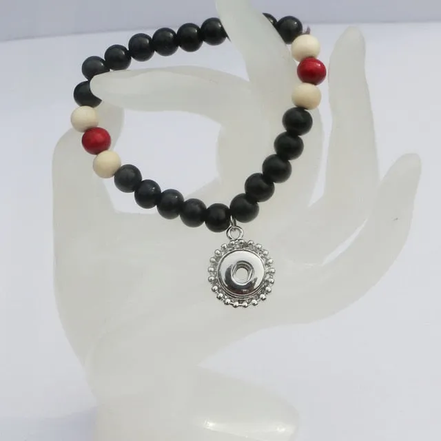 Colorful Wood Beaded Stretch Bracelets