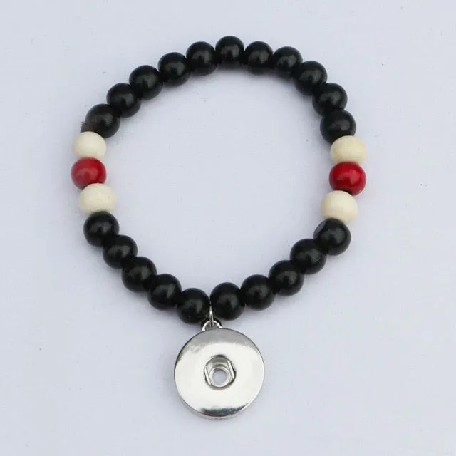 Colorful Wood Beaded Stretch Bracelets