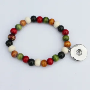 Colorful Wood Beaded Stretch Bracelets